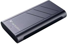 external ssd - Verbatim TurboMetal SSD 2TB USB4 USB-C pilkos spalvos 32022 - 1 nuotrauka