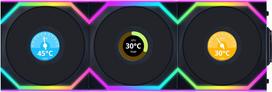lian li fans - Lian Li UNI FAN SL Wireless LCD 120 mm ARGB PWM 3-Pack Black - 3 nuotrauka