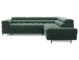 Kampinė sofa-lova Eltap Ferucce - Tamsiai žalia