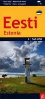 Estija. Kelių žemėlapis. M 1:560 000 (laminuotas)