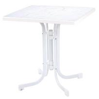 Lauko stalas Patio Dine & Relax Marble, baltas/pilkas, 70 cm x 70 cm x 73 cm