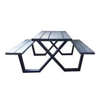 Lauko stalas DM Grill DG-011, juodas, 160 cm x 174 cm x 76.5 cm