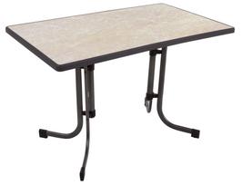 Lauko stalas Patio Dine & Relax Ceramico, baltas, 115 cm x 70 cm x 72 cm