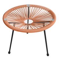 Lauko stalas Patio Arthur, juodas/oranžinis, 48 cm x 48 cm x 45 cm