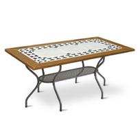 Lauko stalas Patio Como, antracito/ruda, 160 cm x 90 cm x 72 cm