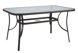 Lauko stalas Home4you Dublin, tamsiai ruda, 150 cm x 90 cm x 70 cm
