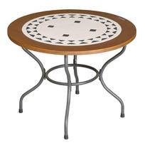 Lauko stalas Patio Como, antracito/ruda, 100 cm x 100 cm x 72 cm