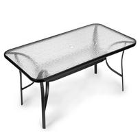stiklo terasos - Lauko stalas ModernHome Wave, skaidrus, 140 cm x 80 cm x 71.5 cm - 1 nuotrauka