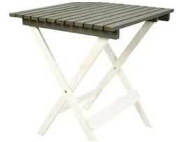 Lauko stalas Picnic, baltas/grafito, 63 cm x 63 cm x 72 cm