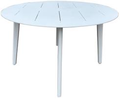 Lauko stalas Home4you Savo, baltas, 120 cm x 120 cm x 73 cm