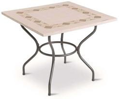 Lauko stalas Patio Roma, rudas, 80 cm x 80 cm x 72 cm