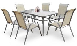 Lauko stalas Mosler, tamsiai pilka, 150 cm x 90 cm x 72 cm