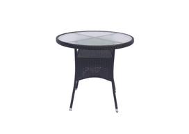 Lauko stalas Domoletti Dia, juodas, 120 cm x 120 cm x 74 cm