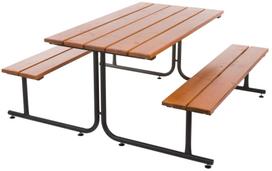 Lauko stalas Patio, rudas, 172 cm x 150 cm x 73 cm