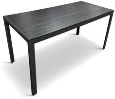 Lauko stalas Domoletti, juodas, 150 cm x 90 cm x 65 cm
