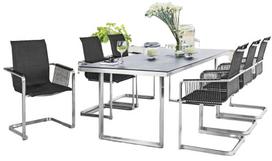 Lauko stalas Kettler Ego, sidabro/pilkas, 160 cm x 95 cm x 69.3 cm