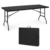 sulankstomi stalai - Lauko stalas ModernHome, juodas, 180 cm x 74 cm x 74 cm - 1 nuotrauka
