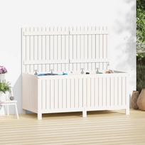 Sodo daiktadėžė iš pušies medienos masyvo : Dydis - 147 x 68 x 64 cm, Spalva - Balta pušis
