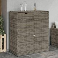 Sodo spintelė daiktams, poliratanas : Dydis - 105 x 55 x 113 cm, Spalva - Pilka