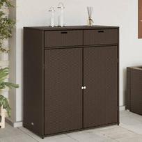 Sodo spintelė daiktams, poliratanas : Dydis - 105 x 55 x 113 cm, Spalva - Ruda