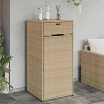 Sodo spintelė daiktams, poliratanas : Dydis - 55 x 55 x 111 cm, Spalva - Smėlio