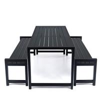 Lauko baldų komplektas DM Grill, juodas, 1-6 vietų