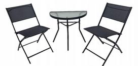 Lauko baldų komplektas Linosa L, juodas, 2 vietų