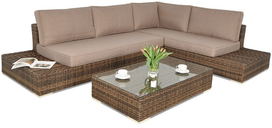 Lauko baldų komplektas Focus Garden Verona Basic, rudas, 1-4 vietų