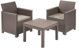 Lauko baldų komplektas Keter Elodie Balcony Set With Classic Table, rusvai gelsva, 2 vietų