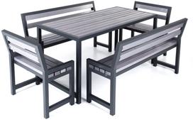 Lauko baldų komplektas DM Grill Garden 4 Comfort, pilkas, 6 vietų