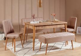 Lauko baldų komplektas Kalune Design Vina 0900, pušies, 4-6 vietų