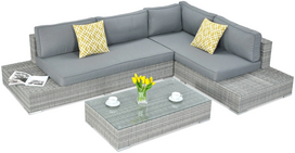 Lauko baldų komplektas Focus Garden Verona Basic, pilkas, 1-4 vietų