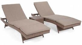 Lauko baldų komplektas Bora Bora, šviesiai ruda, 1-2 vietų