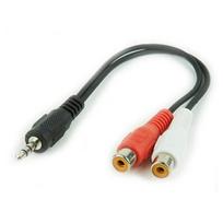 rca kabelis 3 5 - Gembird 3.5mm Audio to 2x RCA Female 0.2m - 3 nuotrauka