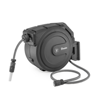 Automatinė žarnos ritė Bradas Baltas LINE su laistymo žarna 1/2" 50m ir priedais