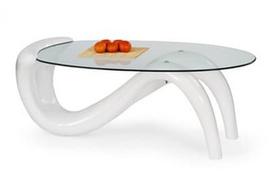 Kavos staliukas Cortina baltas, 120 x 65 x 46 cm