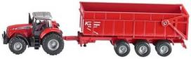 modeliukai 1 87 - Siku Massey Ferguson Tractor With Trailer 1844 - 1 nuotrauka