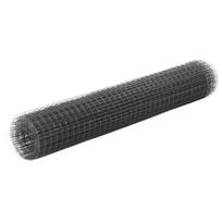 Vielos tinklas su pvc danga, pilkas, 25x1m, kvadr. form.