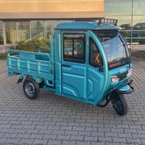 elektrinis triratis krovininis - Elektrinis krovininis triratis motoroleris su kabina ir priekaba SL-07 1000W 60V 45AH - 2 nuotrauka