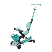 paspirtukas 3in1 - GLOBBER Go Up Baby Lights 360, 3in1, mėtinis (Mint) - 2 nuotrauka