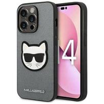 iphone 14 pro max deklas - Karl Lagerfeld "Saffiano Choupette Head Patch iPhone 14 Pro Max" Silver - 1 nuotrauka