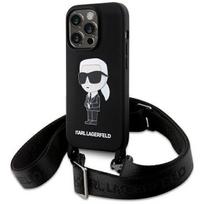 Karl Lagerfeld "Crossbody Silicone Ikonik iPhone 15 Pro Max" Black