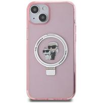 case magsafe iphone 14 - Karl Lagerfeld "Ring Stand Karl and Choupettte MagSafe iPhone 15" Pink - 1 nuotrauka