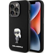 15 pro silicone case - Karl Lagerfeld "Liquid Silicone Metal Ikonik iPhone 15 Pro" Black - 1 nuotrauka