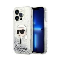 telefono deklas karl lagerfeld - Karl Lagerfeld "Glitter Karl Head iPhone 14 Pro Max" Silver - 1 nuotrauka