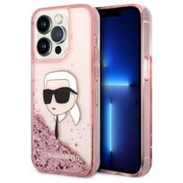 iphone 14 pro max deklas - Karl Lagerfeld "Glitter NFT Karl Head iPhone 14 Pro Max" Pink - 1 nuotrauka