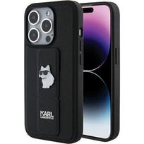 telefono deklas karl lagerfeld - Karl Lagerfeld "Gripstand Saffiano Choupette Pins iPhone 15 Plus" Black - 1 nuotrauka