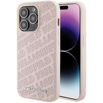 Karl Lagerfeld "Quilted K Pattern iPhone 15 Pro Max" Pink