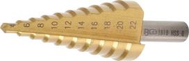 Bgs Technic Grąžtas skylės (pa)platinimui pakopinis | Titano nitridas | Ø 4 - 22 mm (1618)