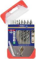 Grąžtas Tivoly Metalo grąžtų rinkinys 1-10mm, "Smart Point" pakopinis antgalis, 10vnt